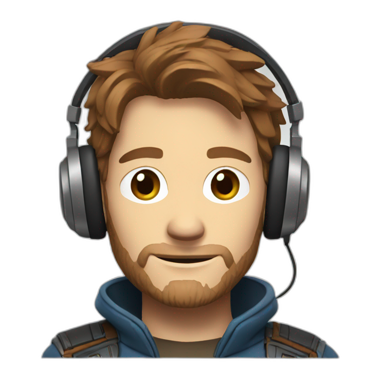 peter quill with headphones emoji