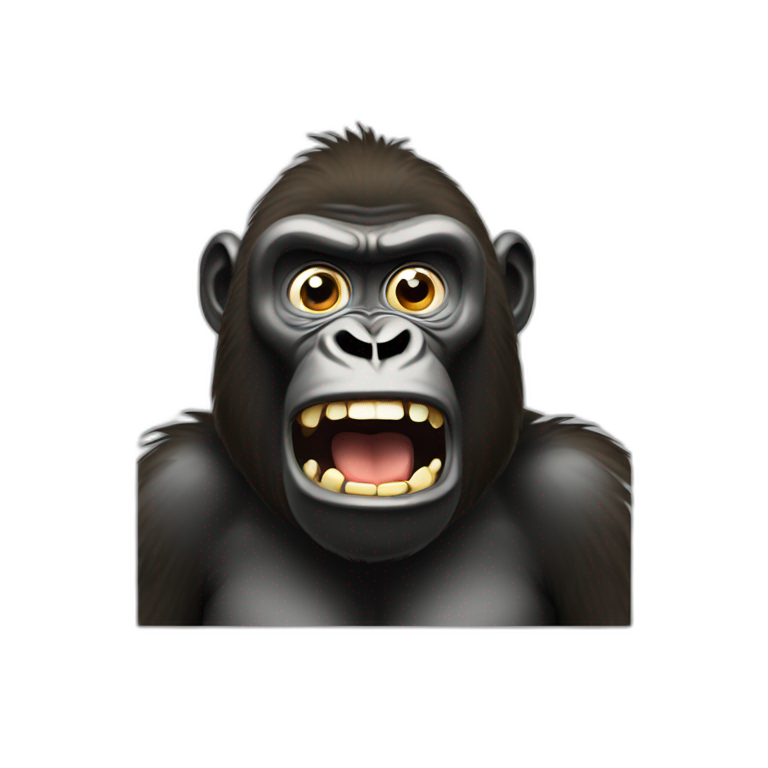Shocked gorila emoji