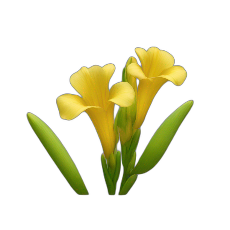 Yellow Freesia flower emoji