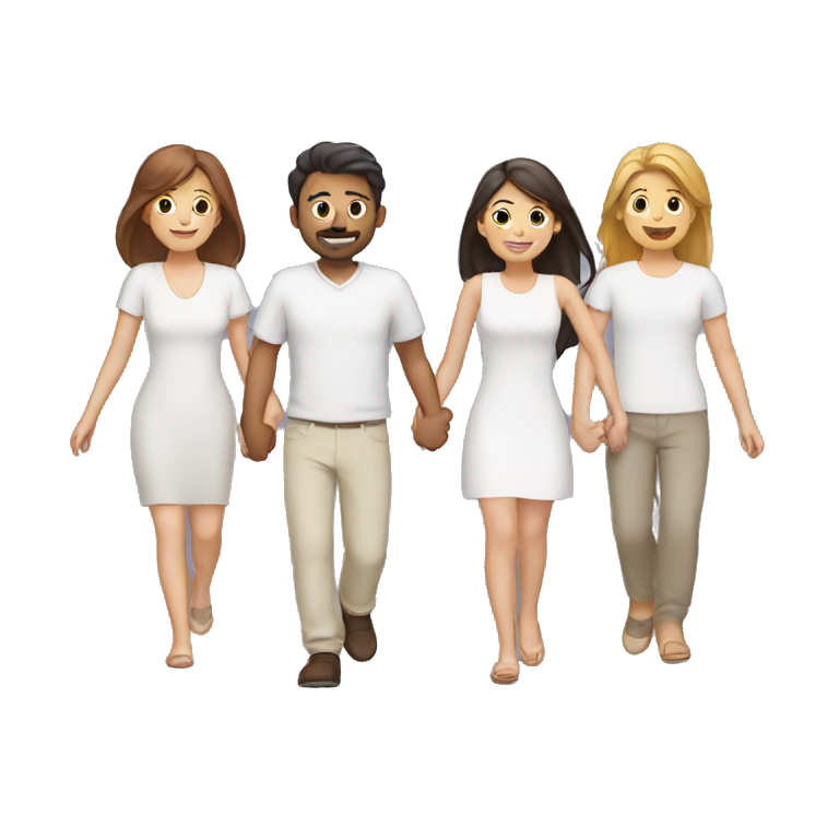 6 people holding hands emoji