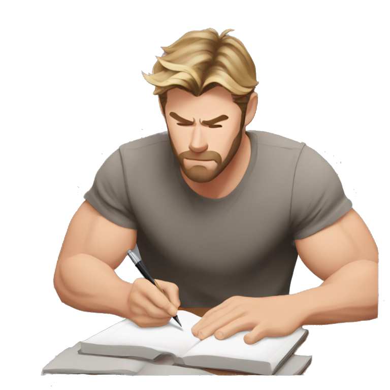 Chris Hemsworth writing Tristan ❤️ emoji