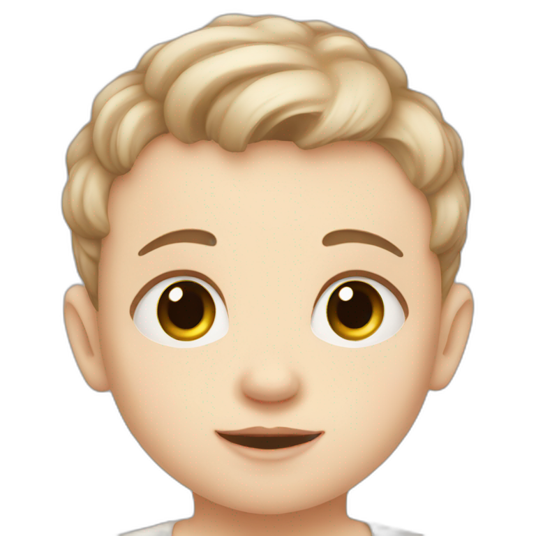 Pale Baby boy with brown eyes emoji