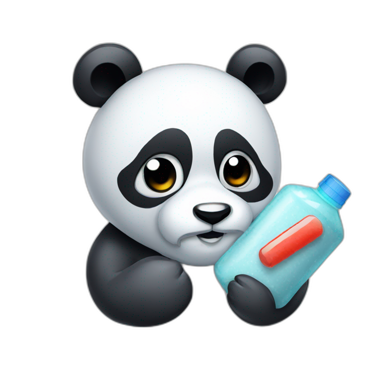 Panda having flu emoji