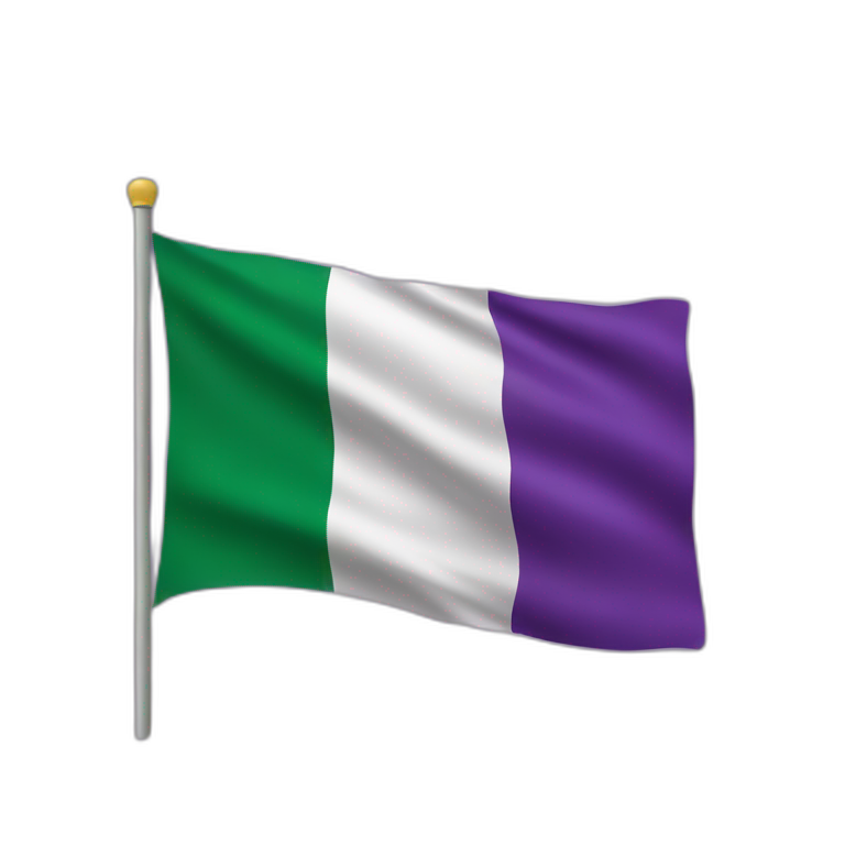 Nigeria flag in purple emoji