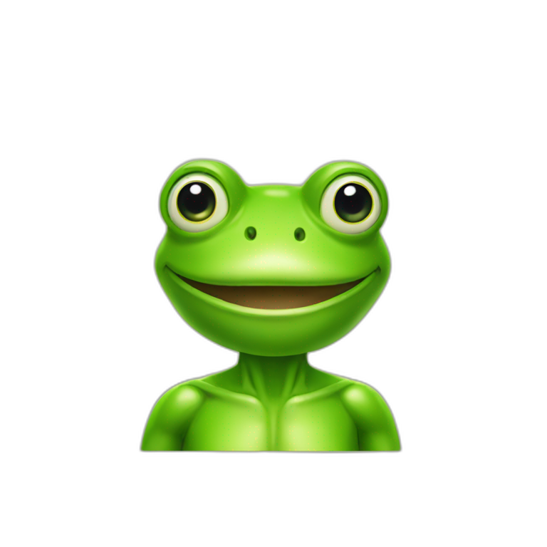 Human body with frog head emoji