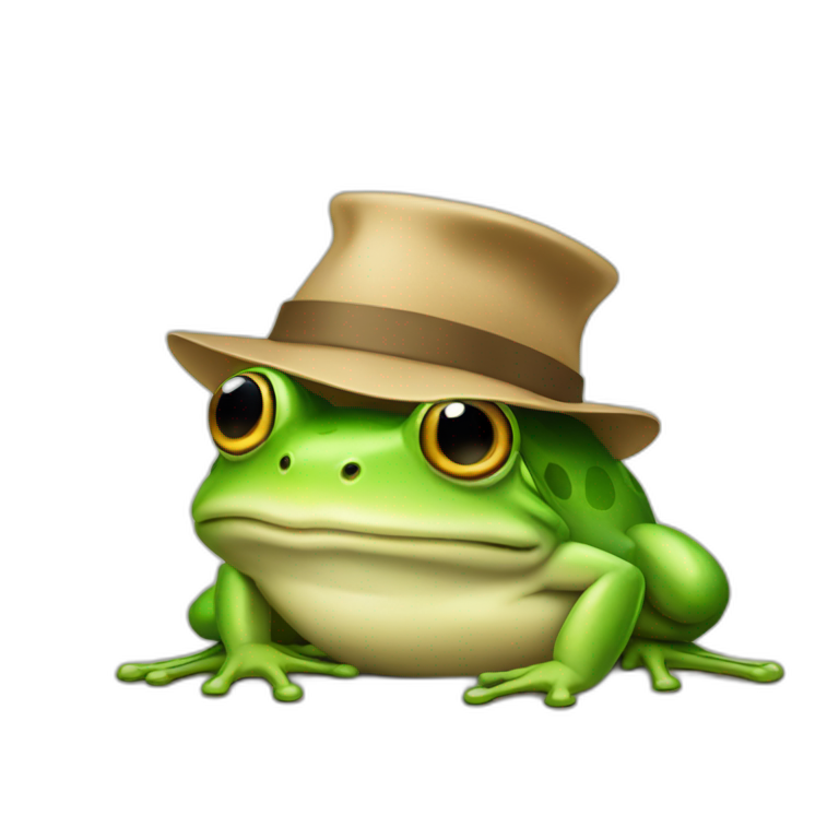 frog with hat on emoji