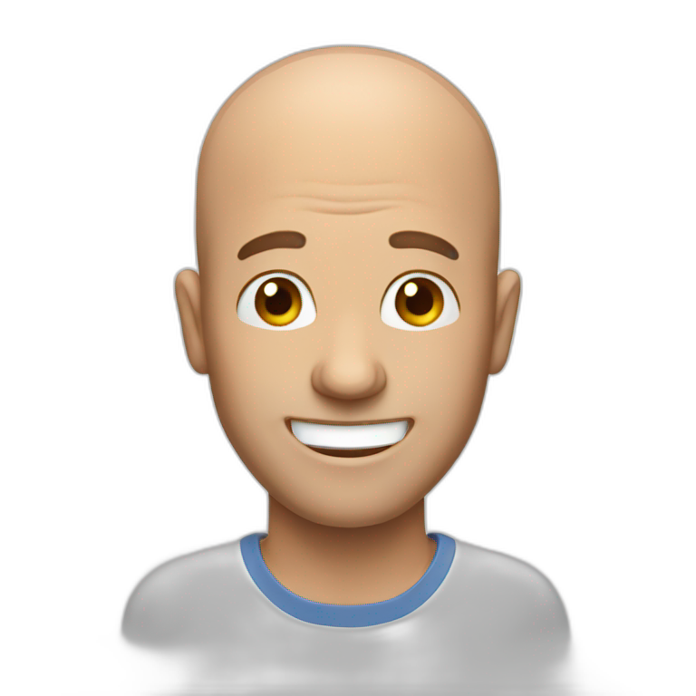 balding happy man emoji
