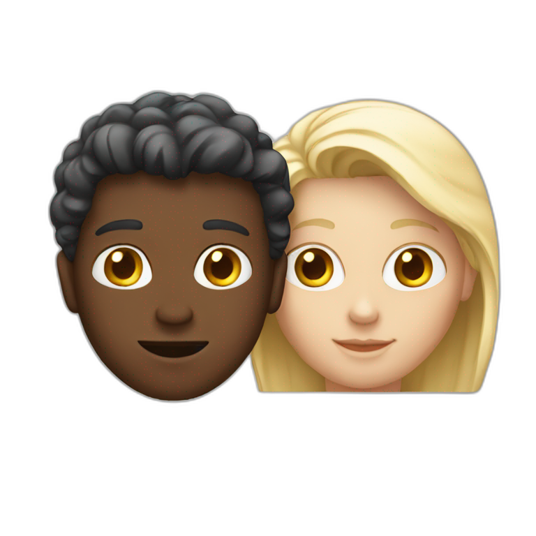 two white friends screen sharing emoji