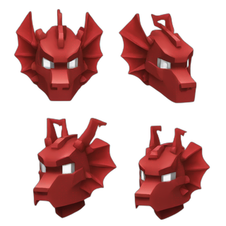 head hat Red dragon Minecraft emoji
