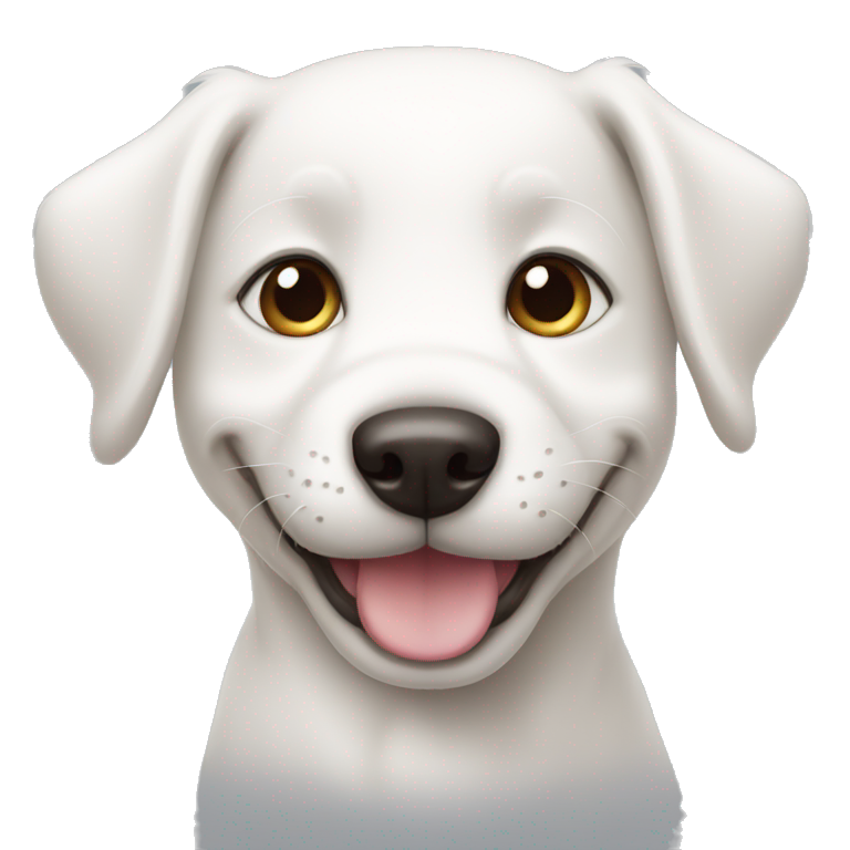 smiling white puppy face emoji
