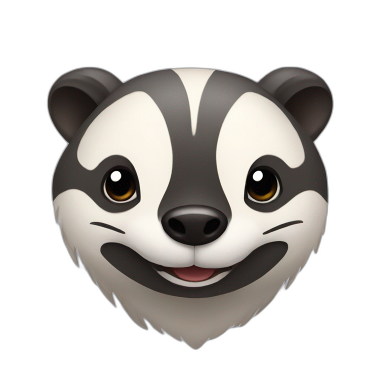 badger with heart in its eyes emoji