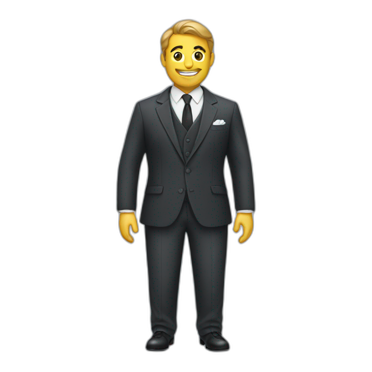 Men in a Tailor made suit emoji