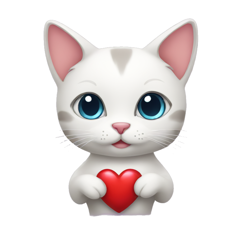 cat holding heart emoji