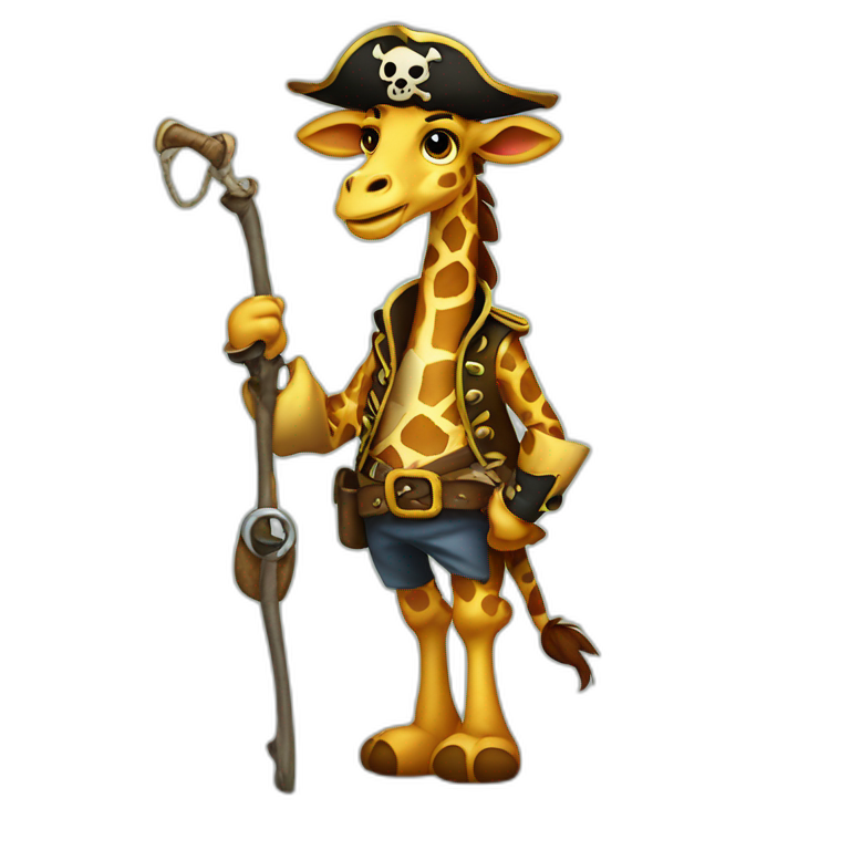 One legged pirate giraffe emoji