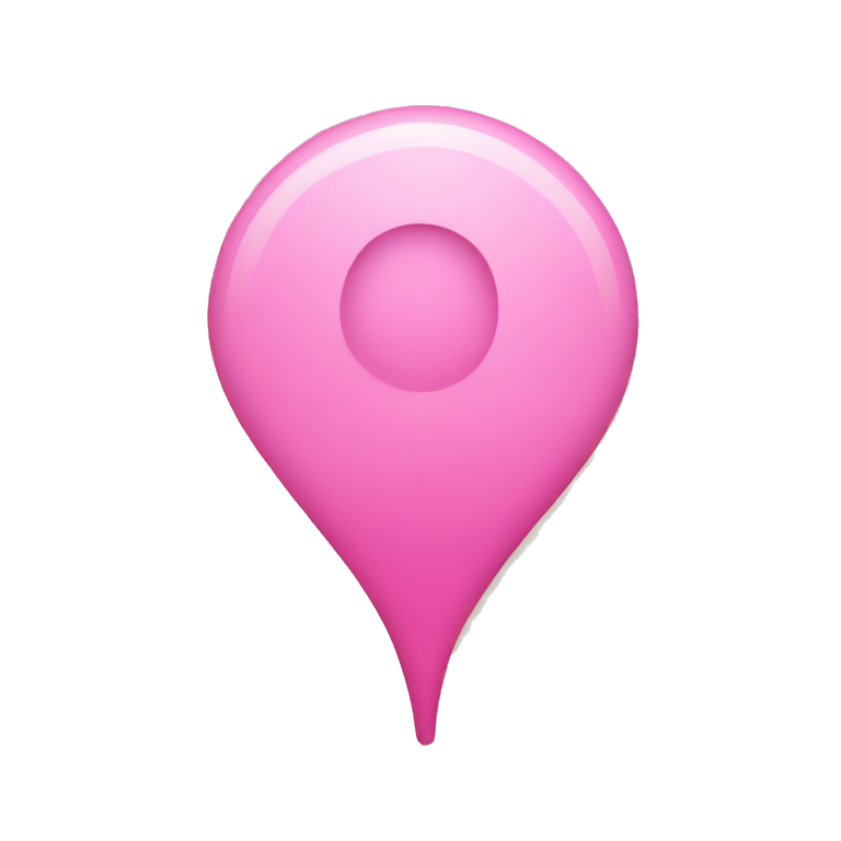 location pin  is pink emoji