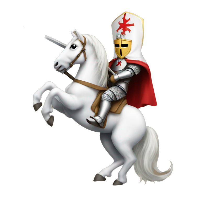 Knight Templar on unicorn emoji