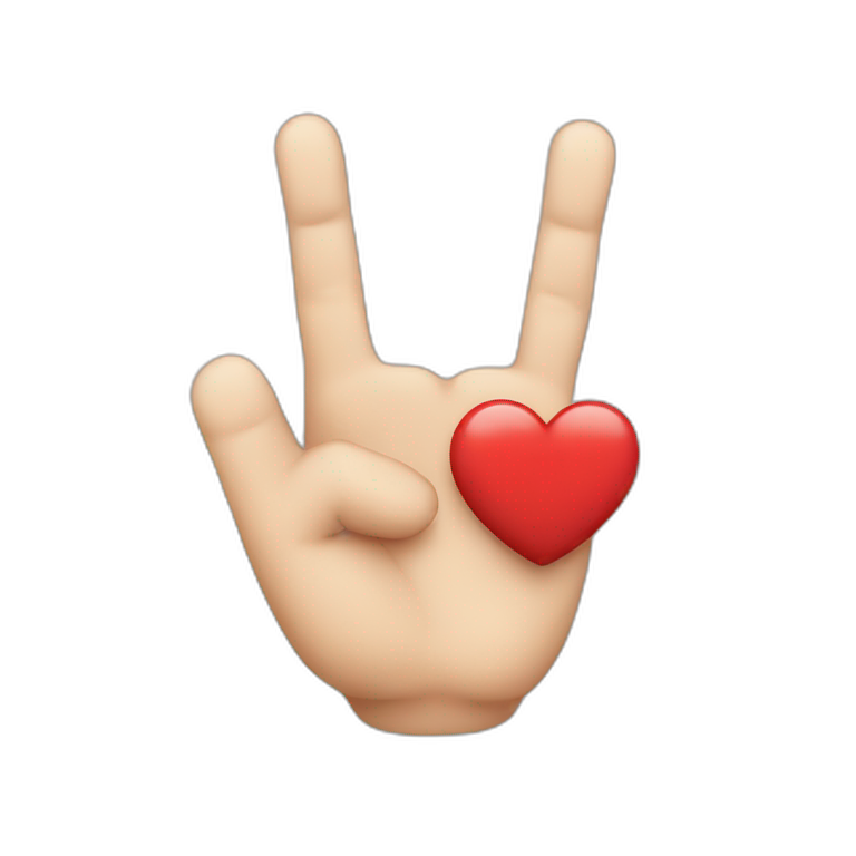 A heart with fingers  emoji