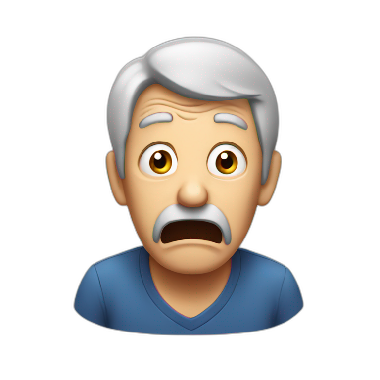 shocked old man emoji