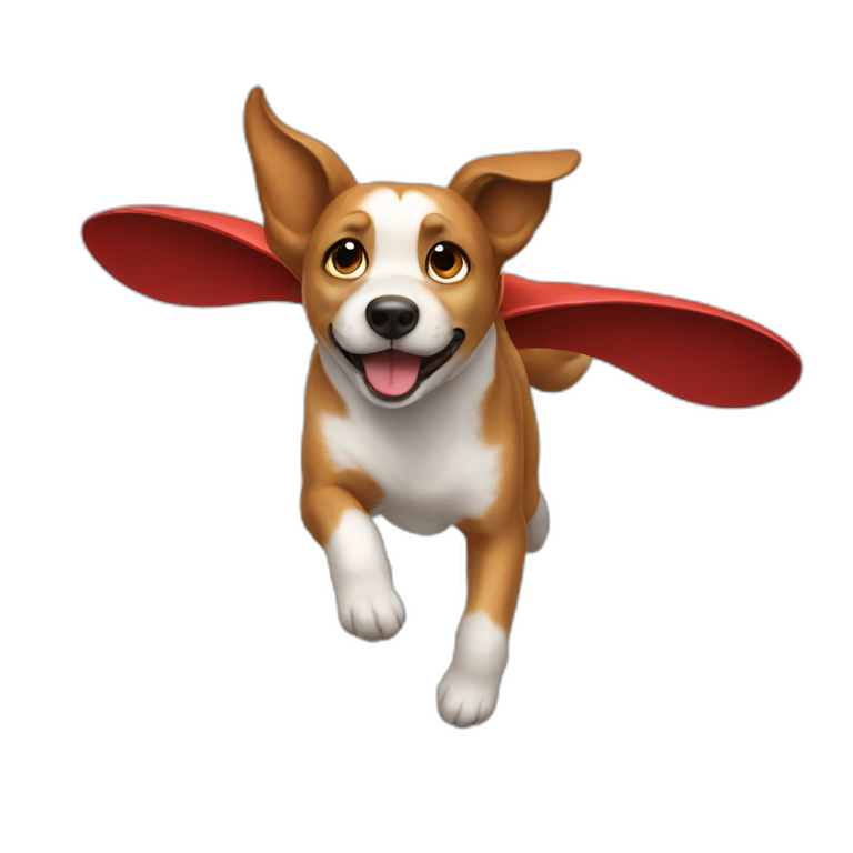 Dog flying emoji