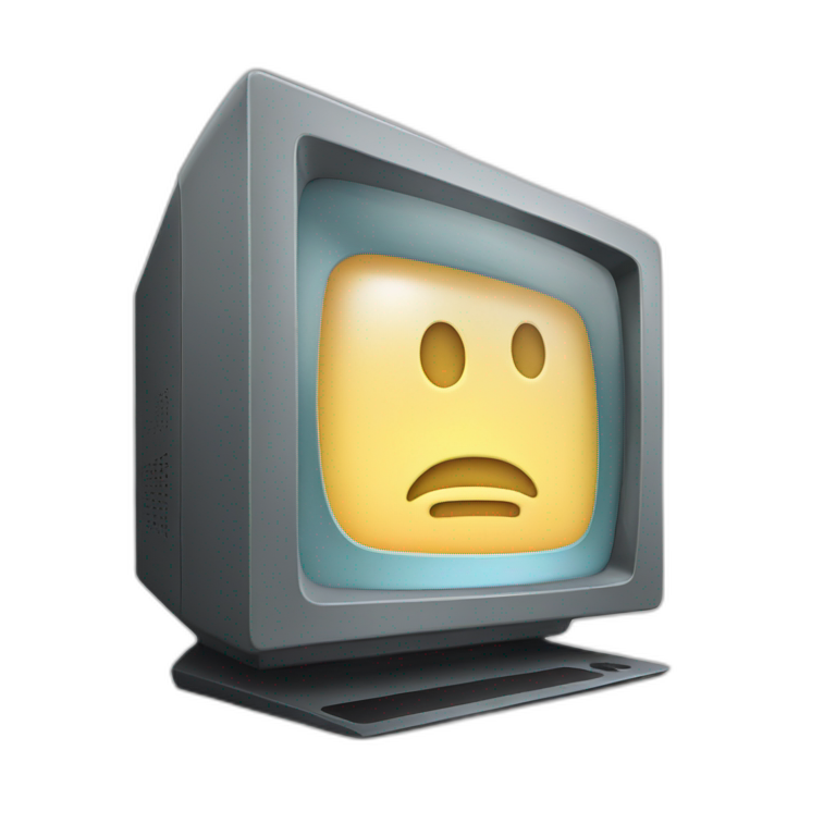 modern computer flat screen with letters "Z T P" displayed emoji