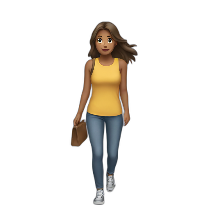 Girlfriend walking away emoji