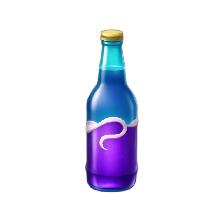 A bottle of purple sprite emoji