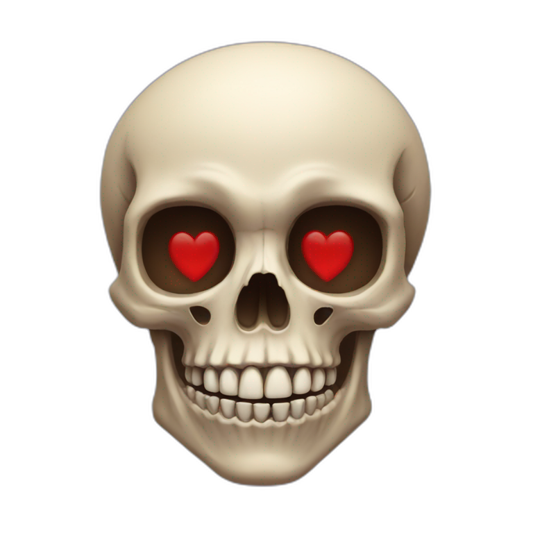 skull heart emoji