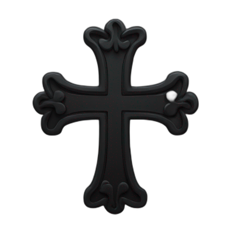 black cross emoji