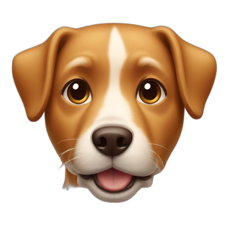 caramel dog with brown snout emoji