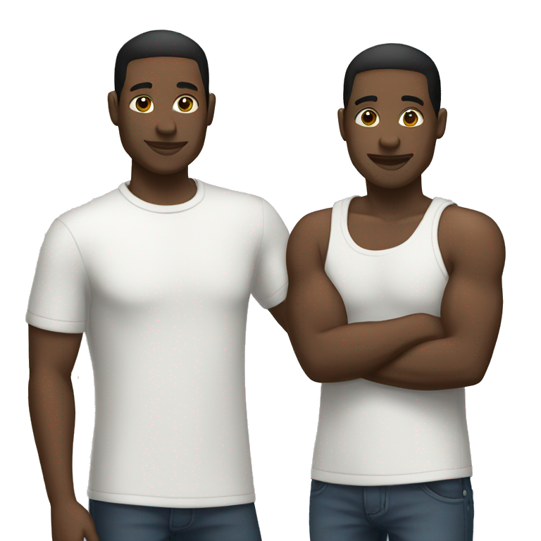 Black white gay couple emoji