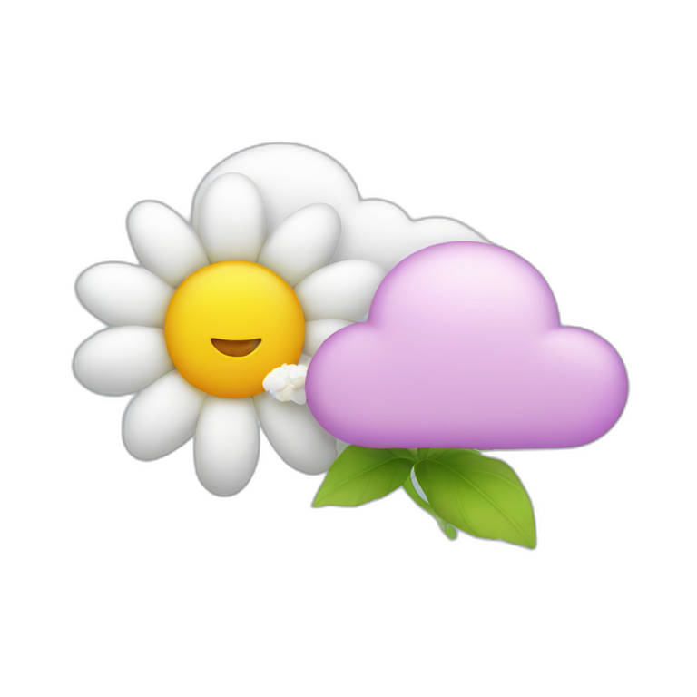 Flower and cloud emoji