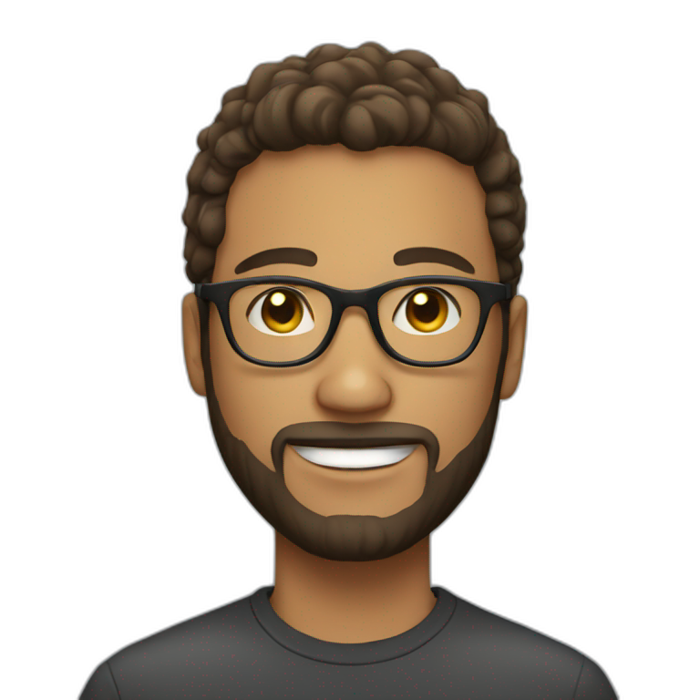 young man with glasses and beard emoji