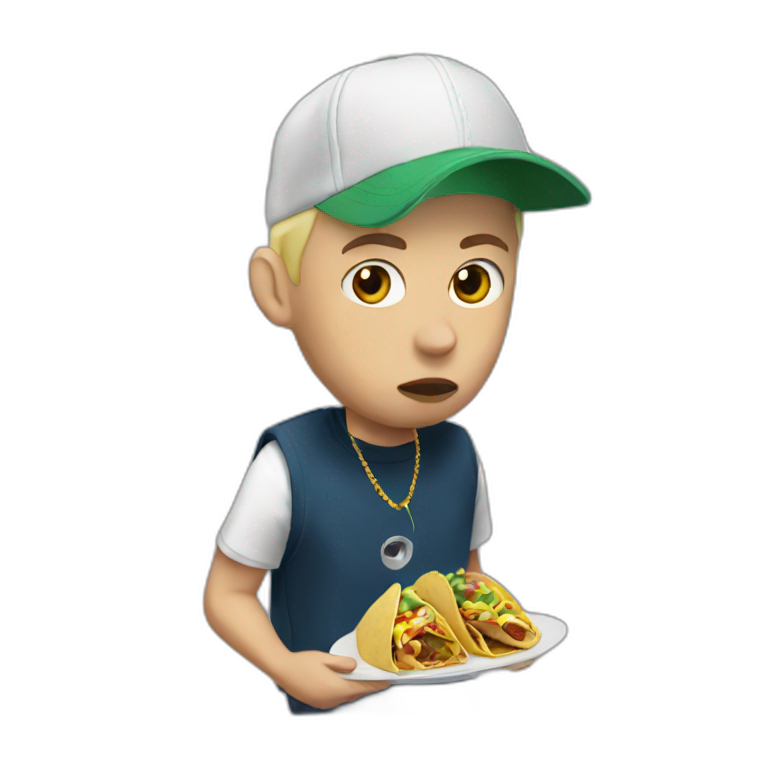 Eminem eating tacos emoji