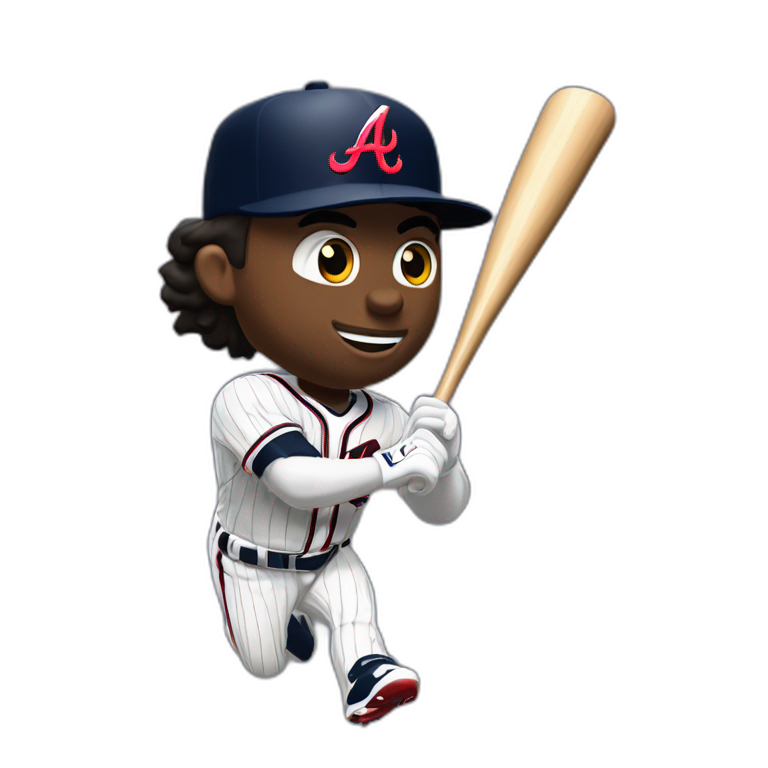 Ronald Acuna Atlanta Braves home run to win game emoji