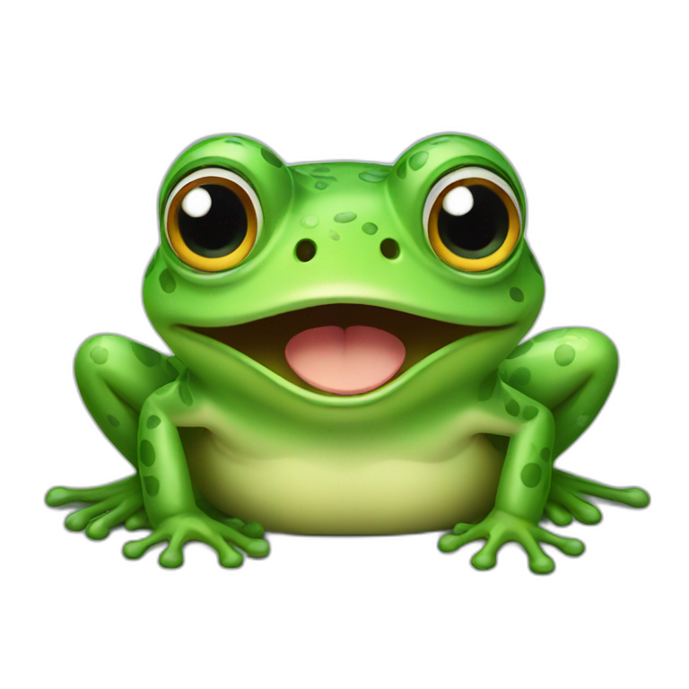 surprised frog emoji