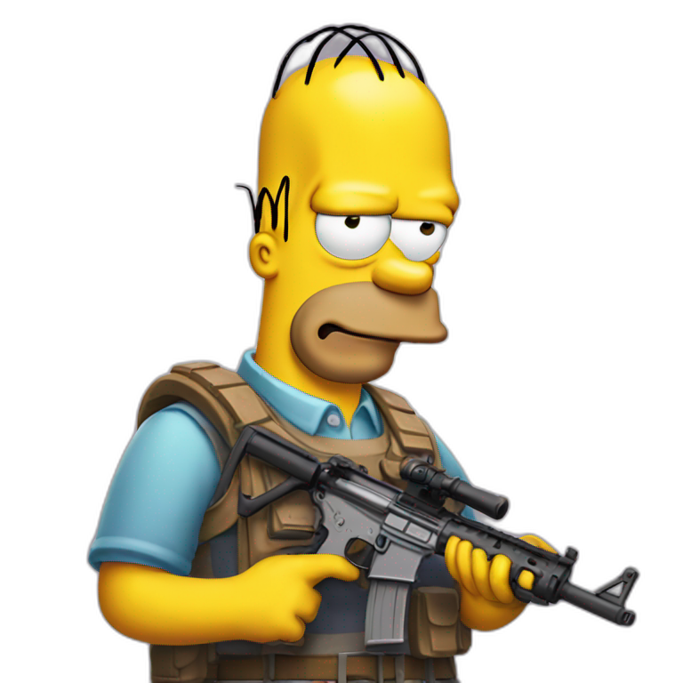 Homer Simpson play Fortnite  emoji