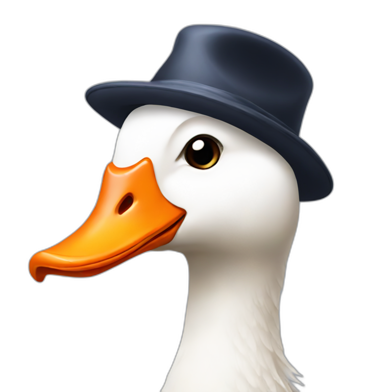 goose with a hat emoji