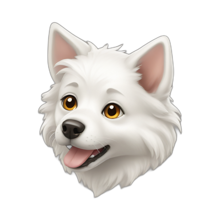 white puppy fox emoji