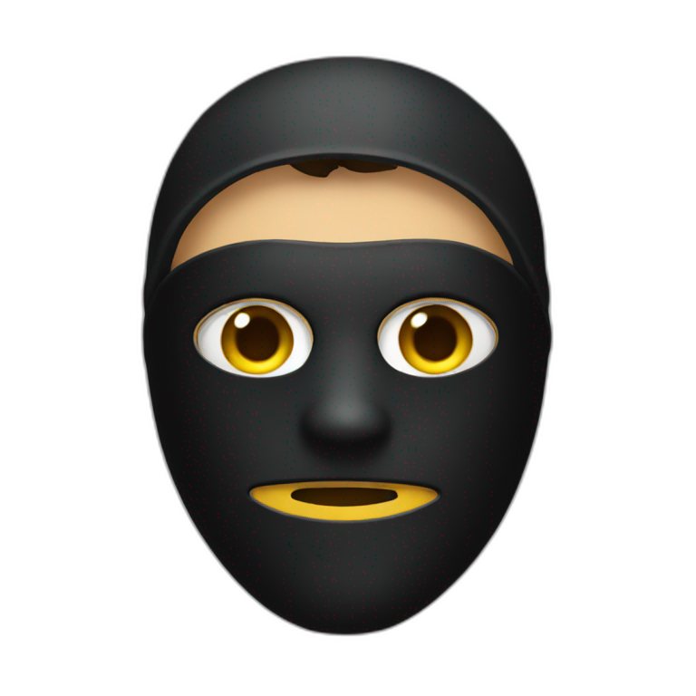 A thief with a black mask emoji