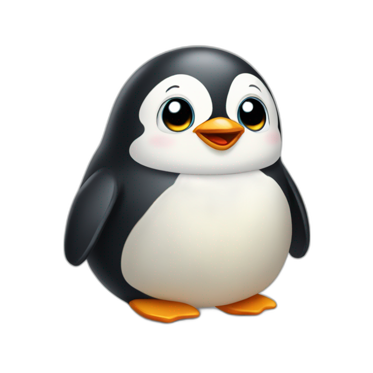 Cute little Chubby Penguin   emoji