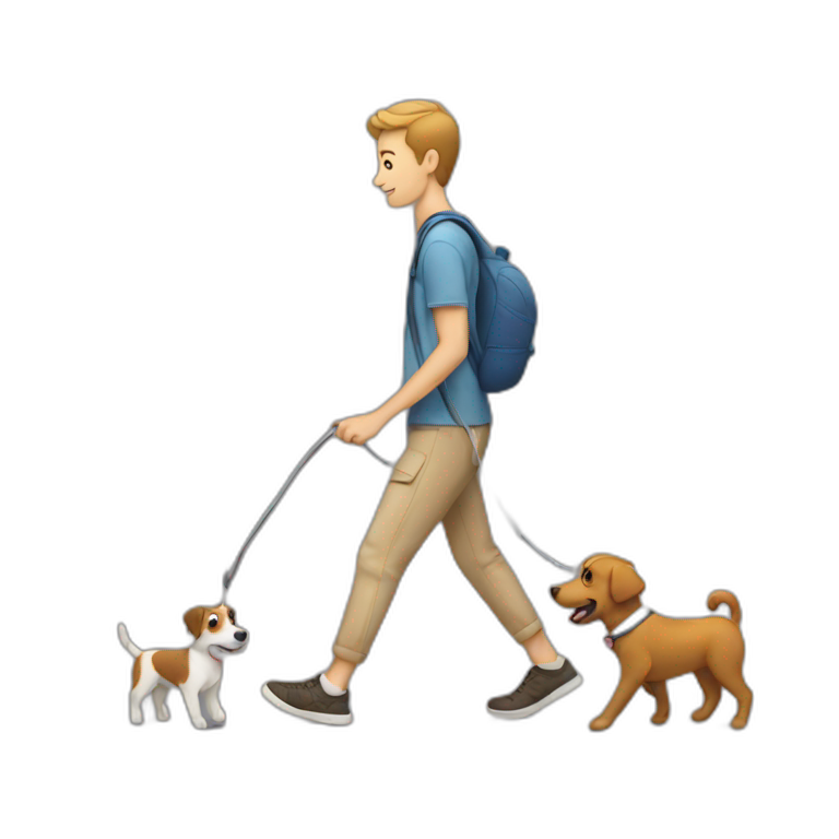 walking my dog emoji