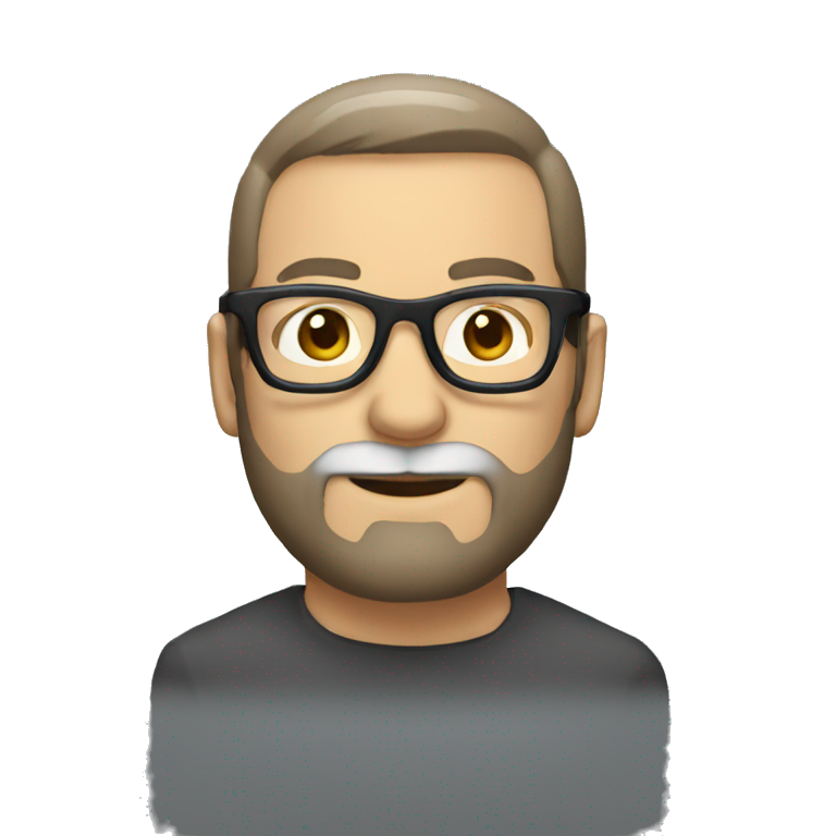 man with white glasses and beard emoji