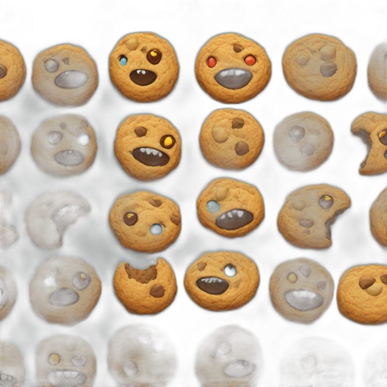 monster cookies with many cookies emoji