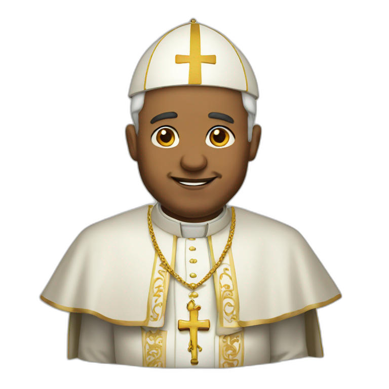 The pope twearking emoji