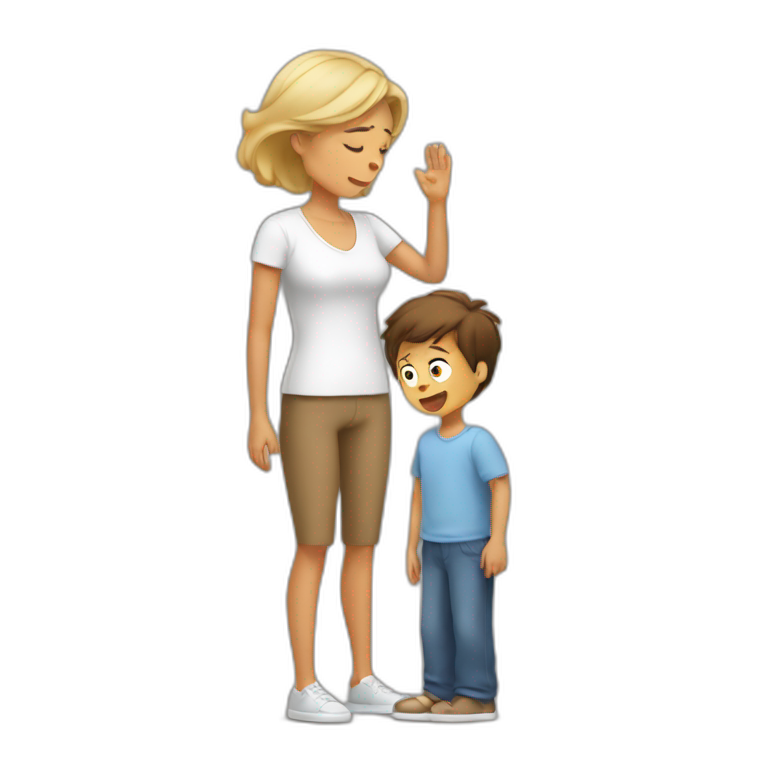 mom slaps her son emoji