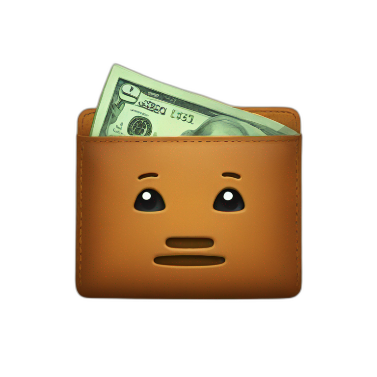Money in wallet emoji