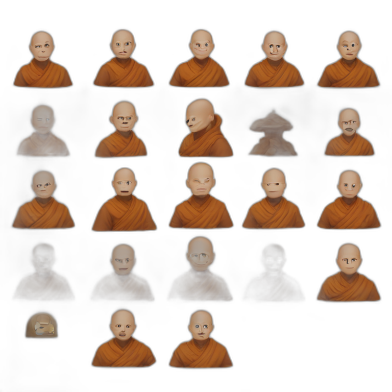 monk bell curve meme emoji