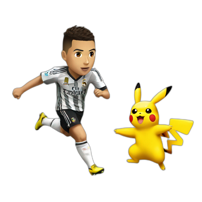 ronaldo shoot pikachu emoji