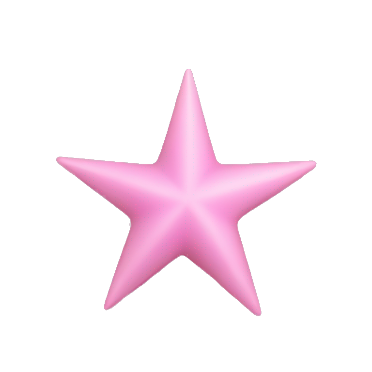 Pink star matte emoji