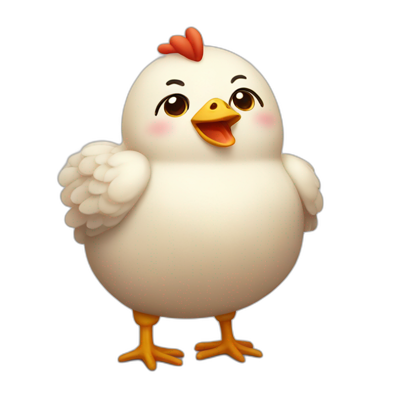 Cute little Chubby Chicken  emoji